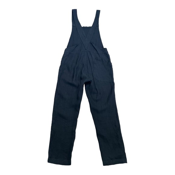Lily Ashwell Black Linen Slim Overalls XS - Picture 3 of 5